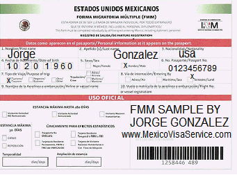 Mexico Tourist Card By Air